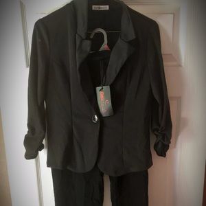 Auline Womens Blazer And Dress Pants Set